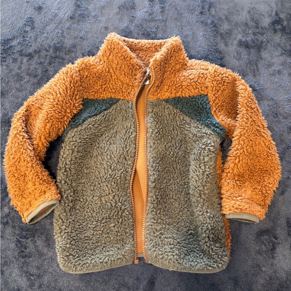 Carter's Orange and Gray Kids Sherpa Jacket